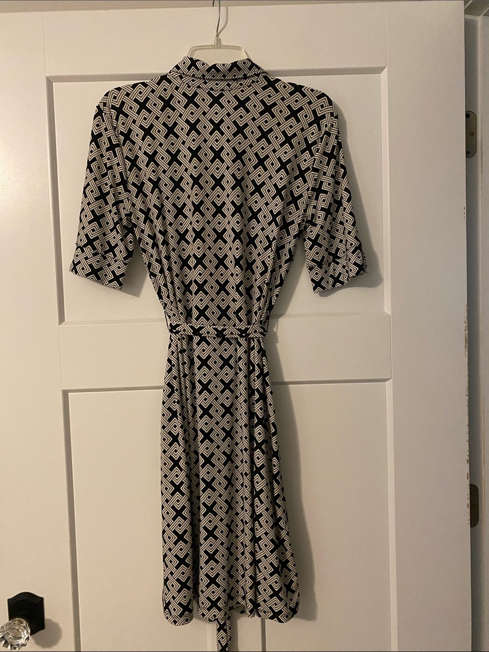 Style & Co. Black and White Geometric Midi Shirt Dress - Picture 3 of 3